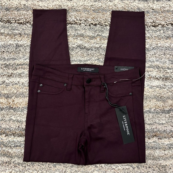 Liverpool Denim - Liverpool Mid Rise Skinny Jeans Aubergine Sz 2/26P NWT | Liverpool Skinny NEW-